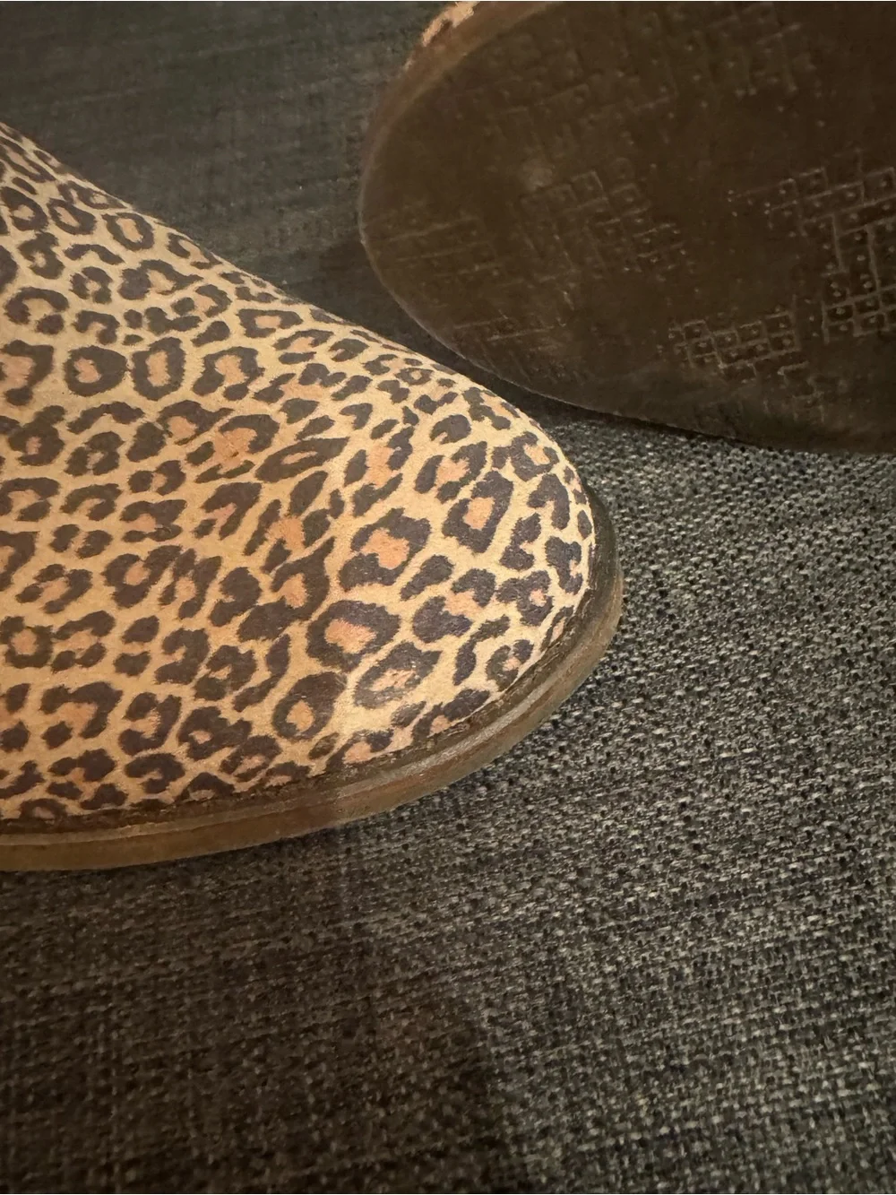 Lucky Brand Leopard Print Wedge Ankle Booties - Women